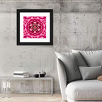 Kaleidoscopic Pink Chrysanthemum Mandala Wall Art