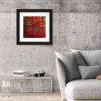 Crimson Autumn Forest Wall Art