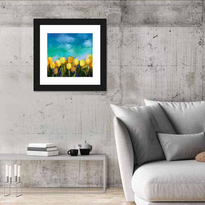 Blue Tulip Horizon Wall Art