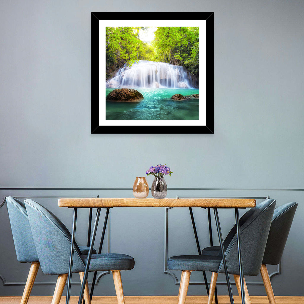 Erawan Falls Turquoise Waterfall Wall Art