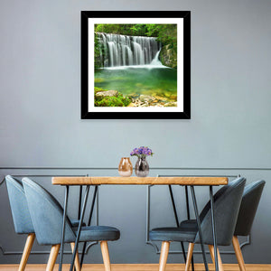 Lake Emerald Waterfall Wall Art