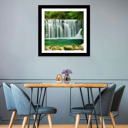 Emerald Lake Waterfall Wall Art