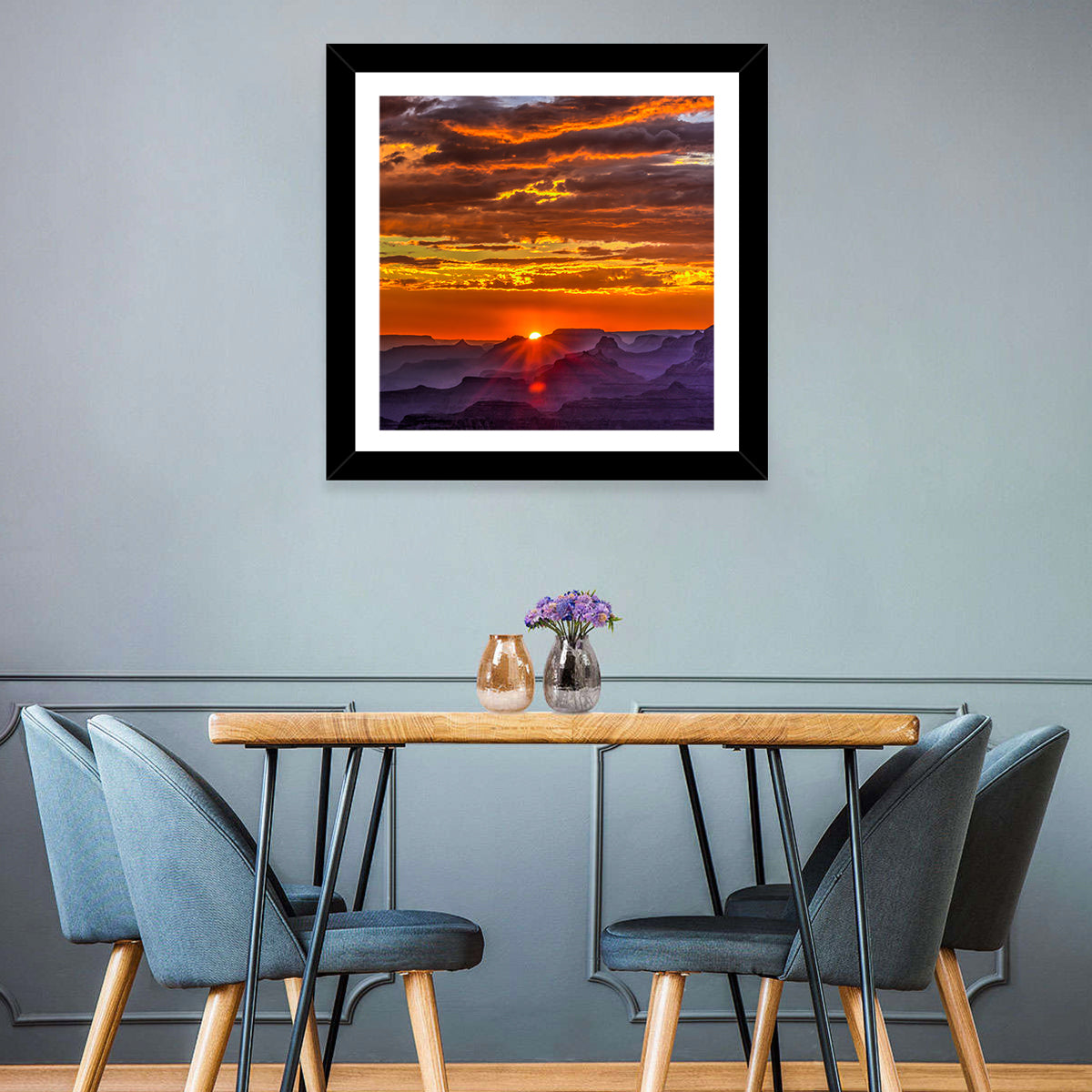 Lipan Point Sunset Sunburst Wall Art