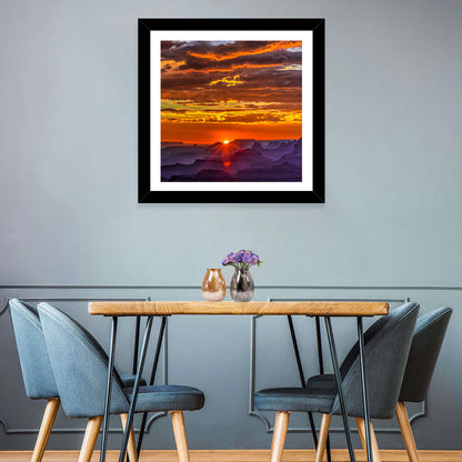 Lipan Point Sunset Sunburst Wall Art