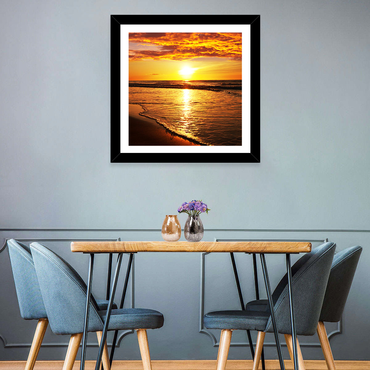 Golden Thai Beach Sunset Wall Art
