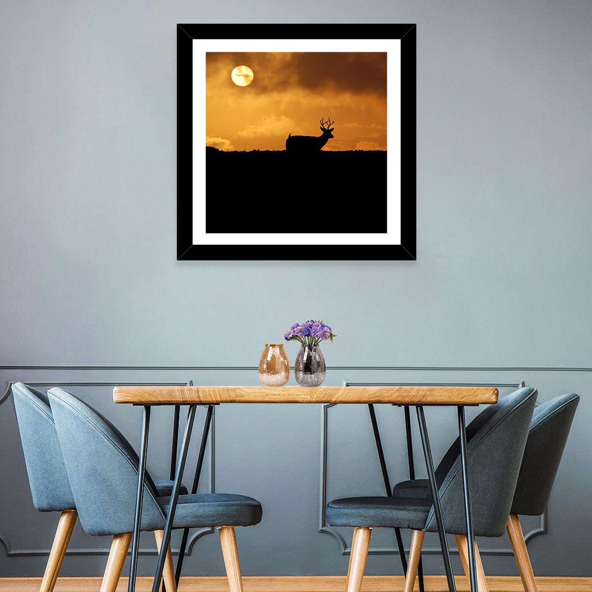 Deer at Sunset Wall Art