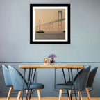 Newport Bridge in Golden Haze Wall Art