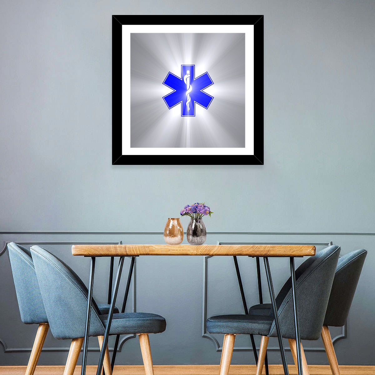 Star of Life with Rod of Asclepius Wall Art