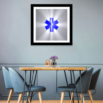 Star of Life with Rod of Asclepius Wall Art