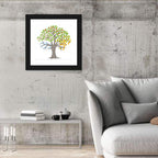 Four Seasons Apple Tree Illustration Wall Art
