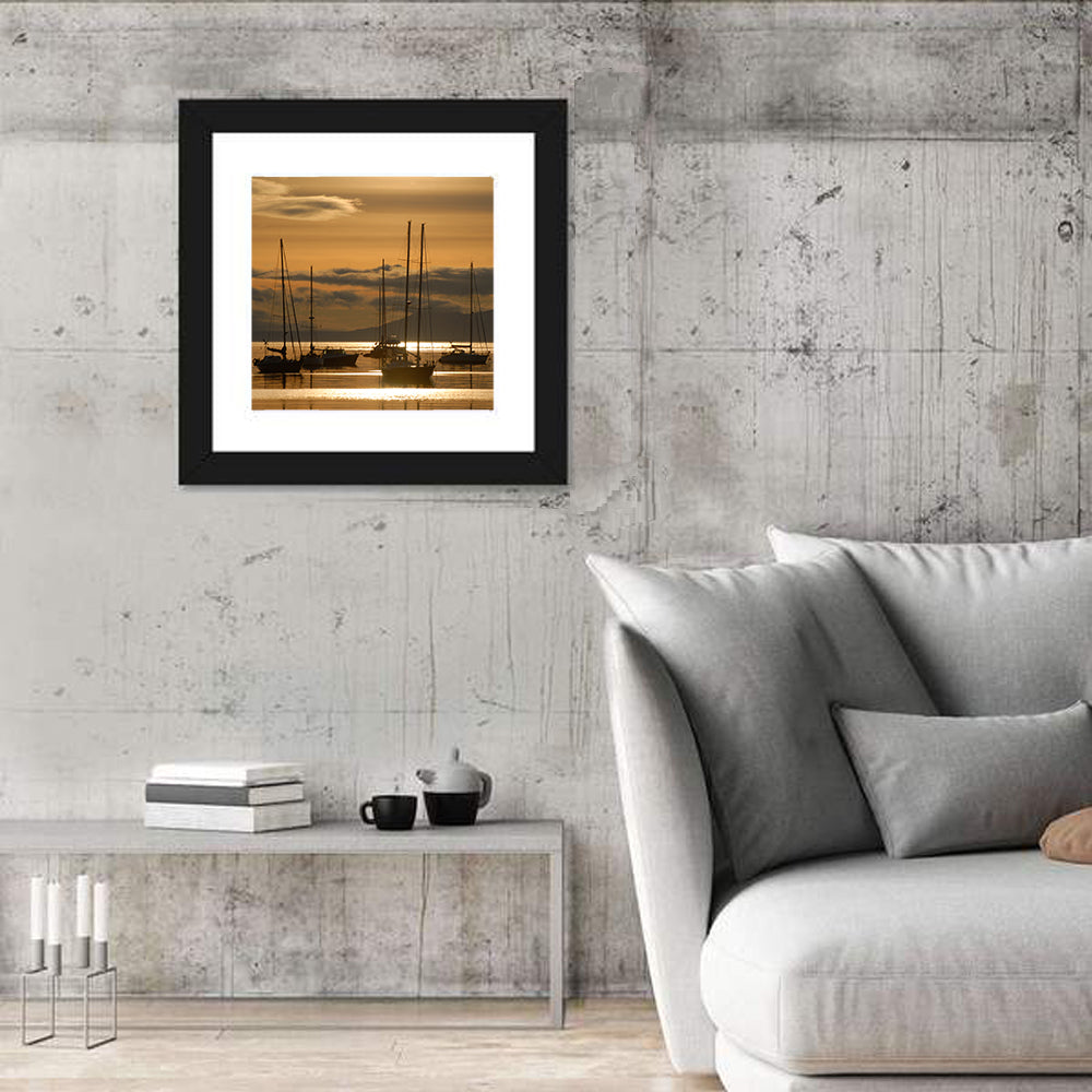 Sailboats at Sunrise Wall Art