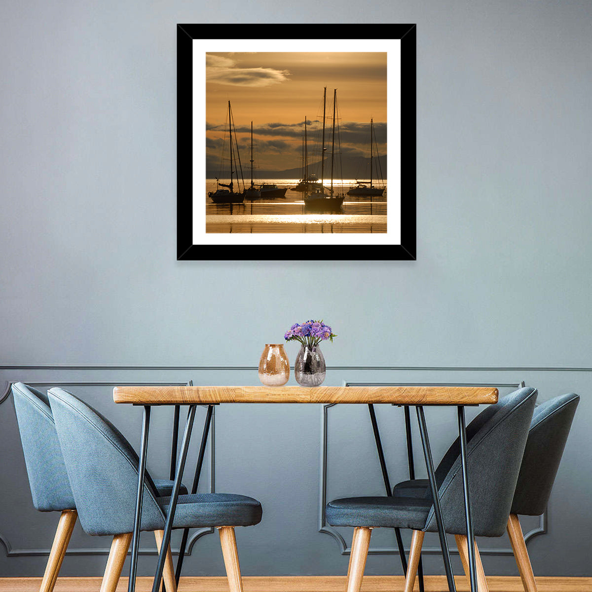 Sailboats at Sunrise Wall Art