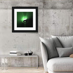 Green Glowing Yin Yang Wall Art