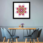 Pink Lily Star Mandala Pattern Wall Art