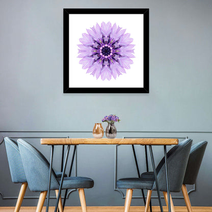 Lavender Cornflower Mandala Wall Art