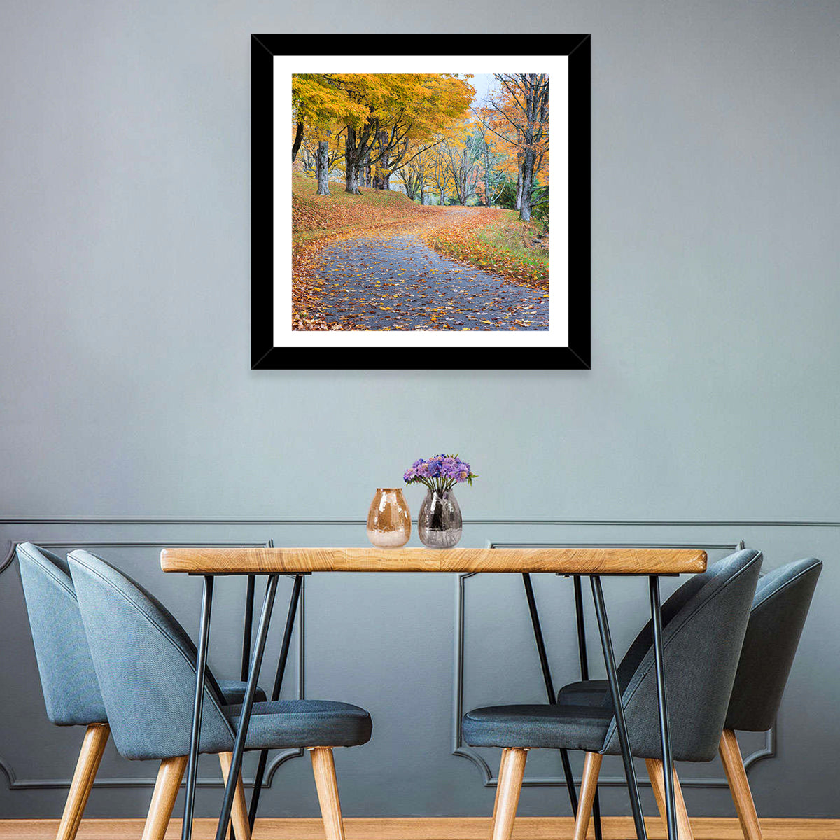Autumn Road with Golden Canopy Wall Art