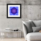 Kaleidoscopic Cornflower Mandala Wall Art