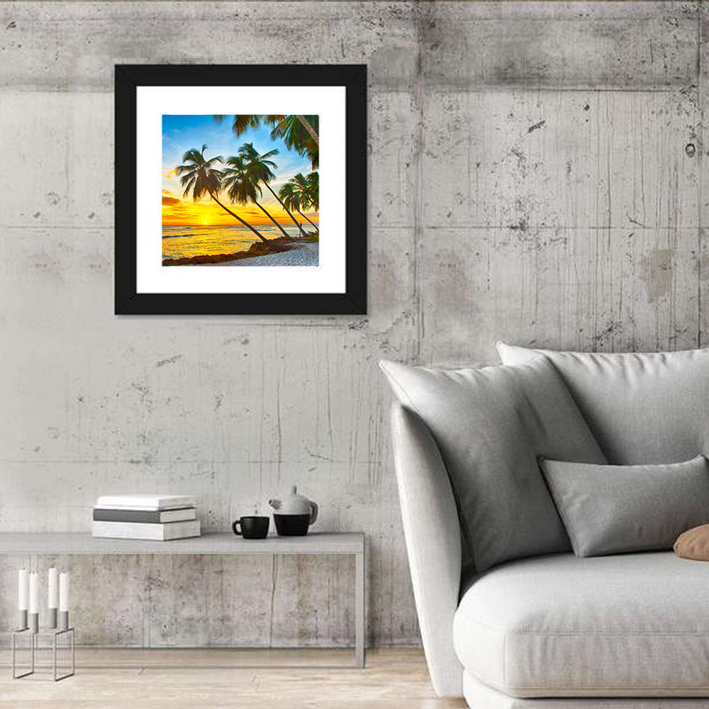 Palm Island Sunset Wall Art