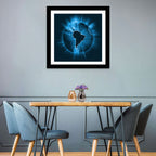 Glowing South America Map Wall Art