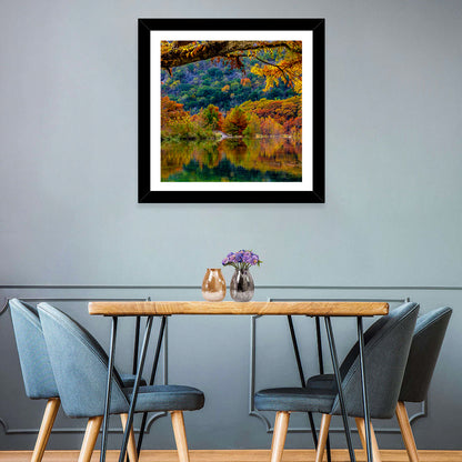 Frio River Autumn Reflection Wall Art