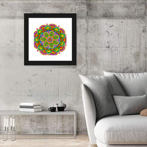 Crochet Floral Mandala Wall Art