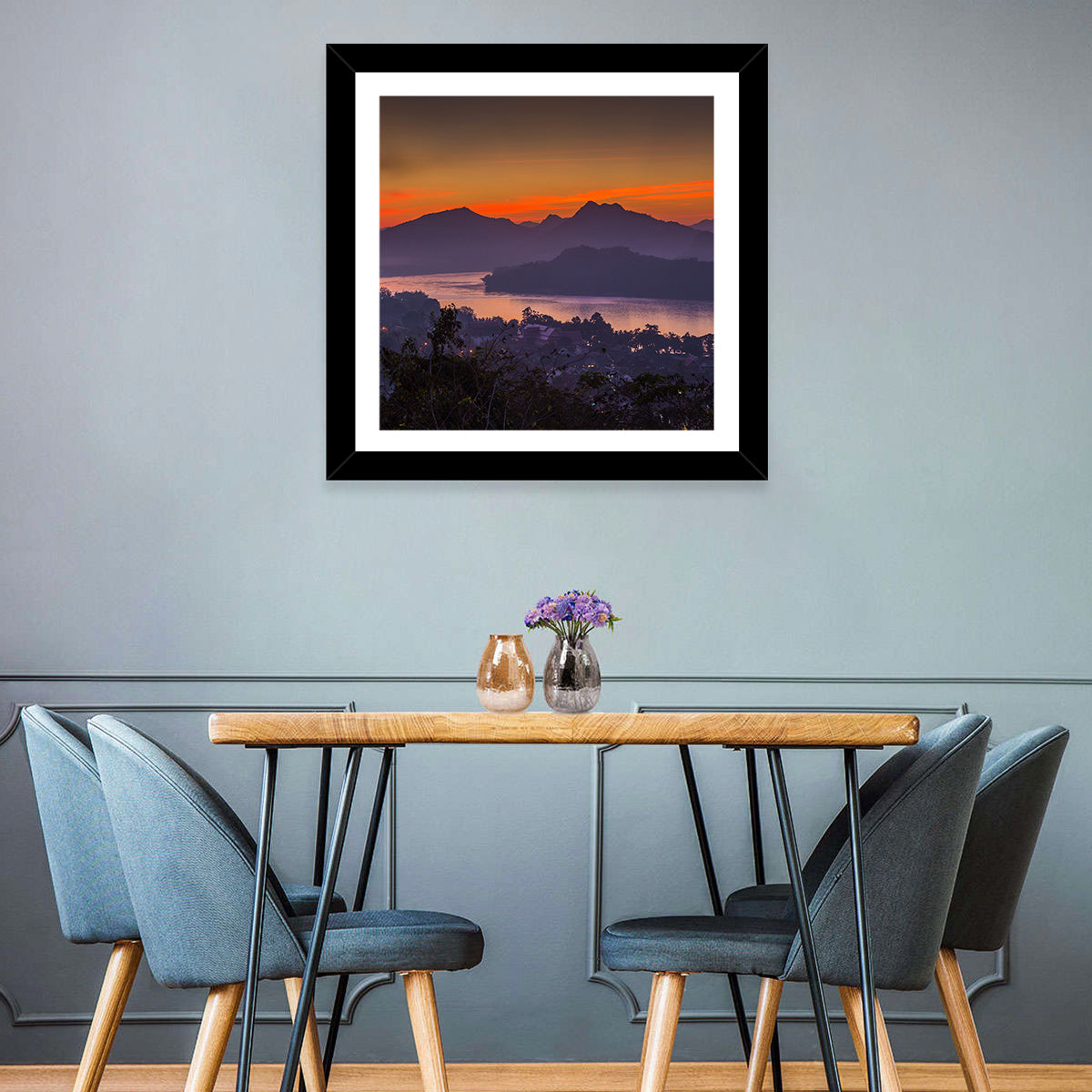 Luang Prabang Sunset Over Mekong Wall Art