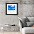 Turquoise Tropical Beach Scene Wall Art