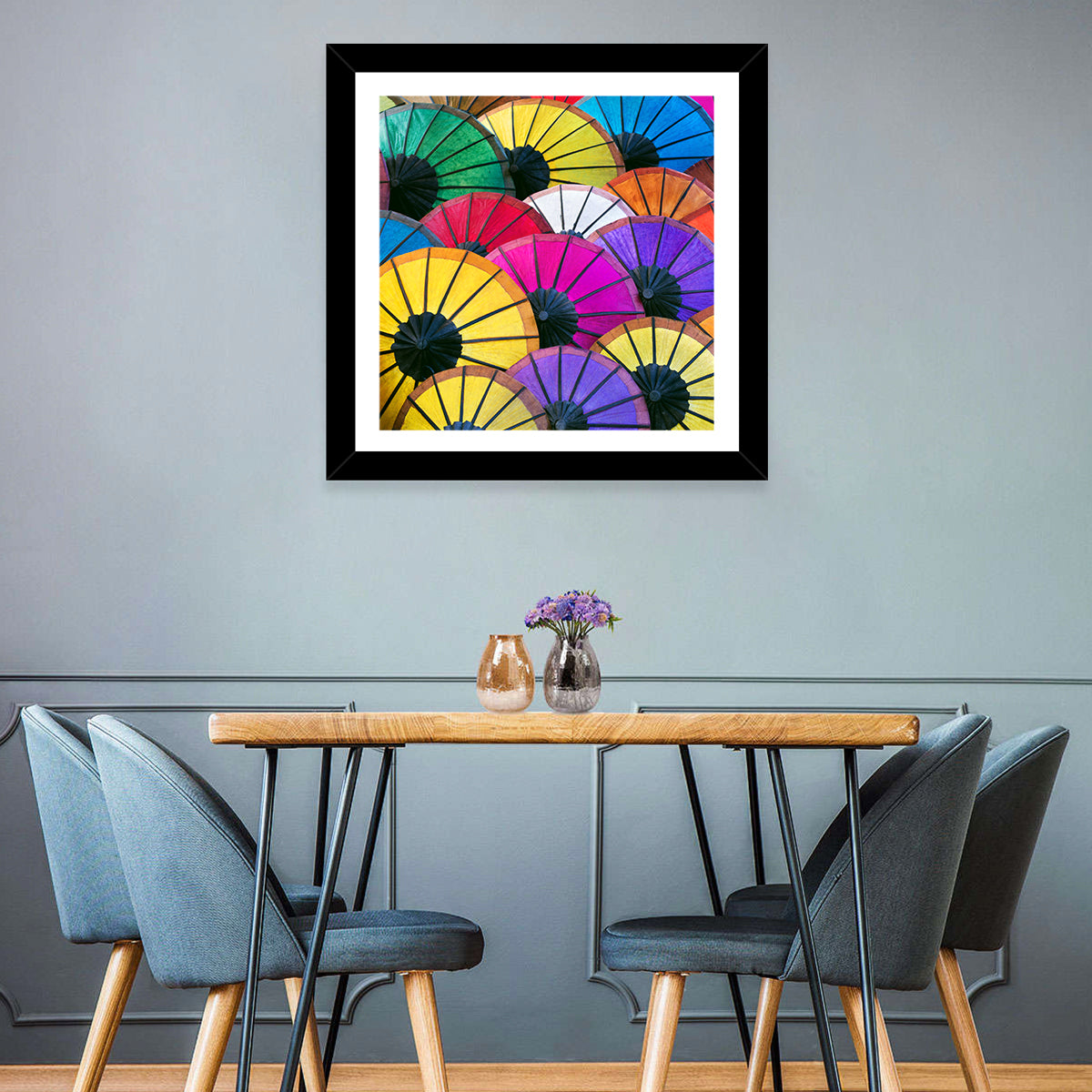 Vibrant Market Parasols Wall Art