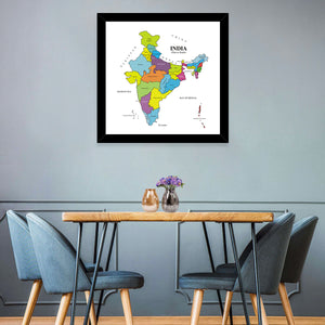 Map of India Wall Art