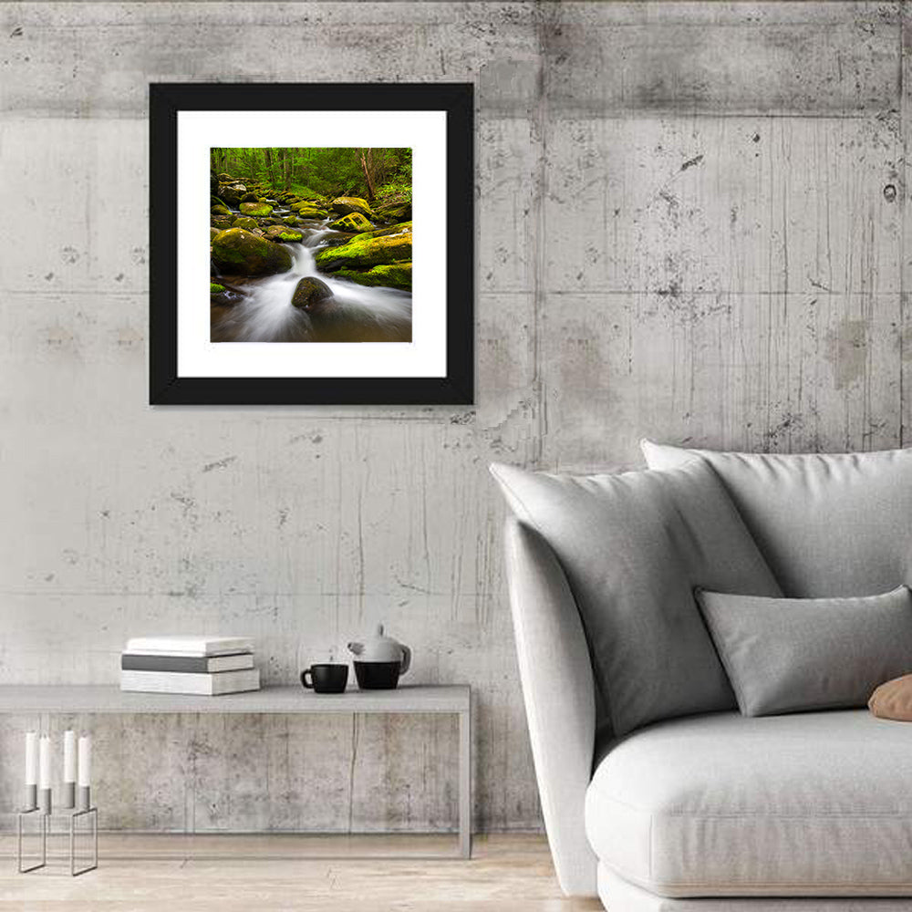 Mossy Forest Stream Wall Art
