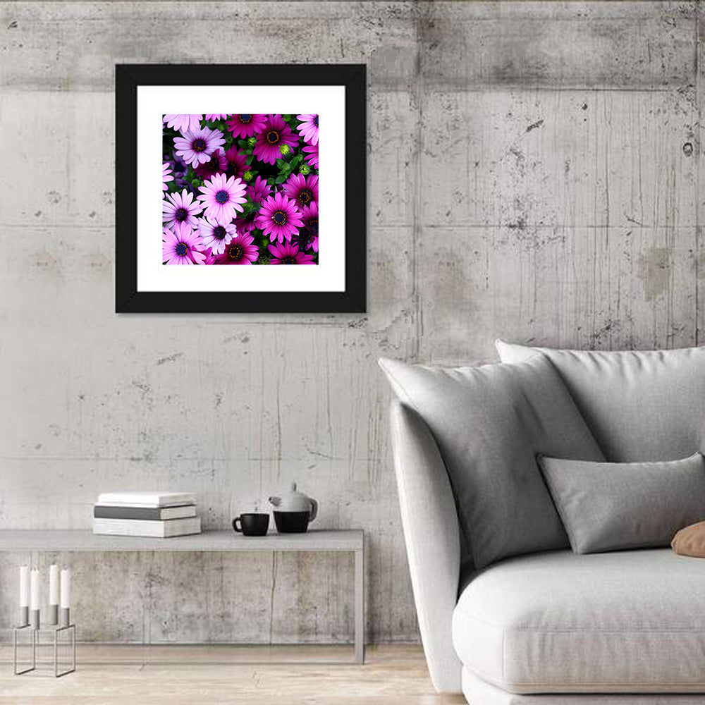 Pink and Purple Daisies Wall Art