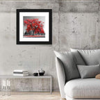 Winter Tree with Red Leaves Wall Art