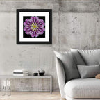 Kaleidoscopic Pink Floral Mandala Wall Art