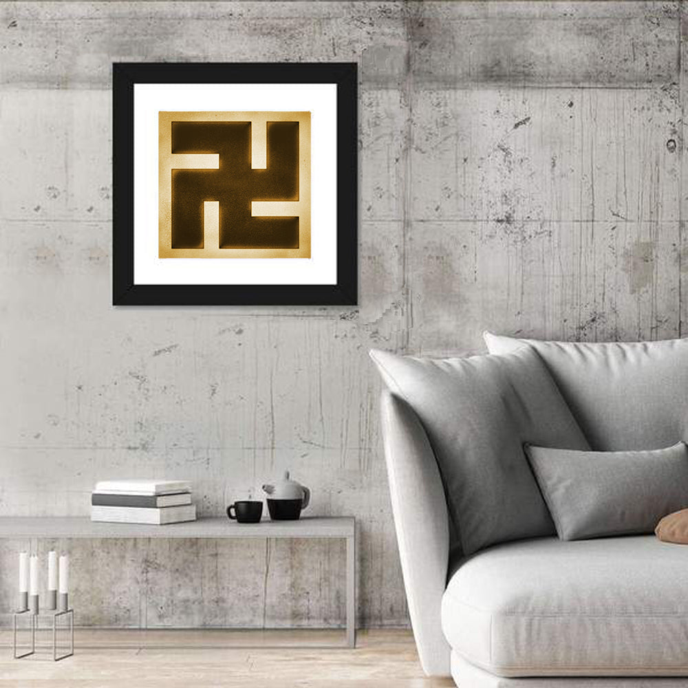 Buddhist Swastika Emblem Wall Art