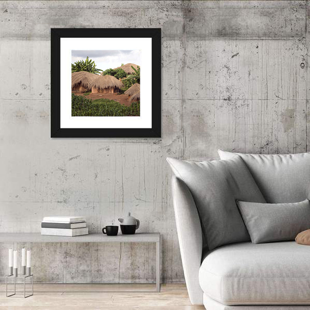 Thatched Roof Huts Wall Art
