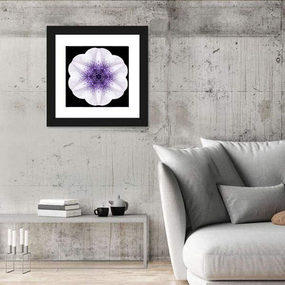 Purple Mandala Flower Kaleidoscope Wall Art