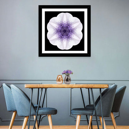 Purple Mandala Flower Kaleidoscope Wall Art