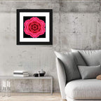 Magenta Rose Mandala Pattern Wall Art