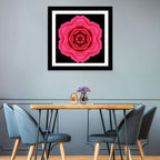 Magenta Rose Mandala Pattern Wall Art