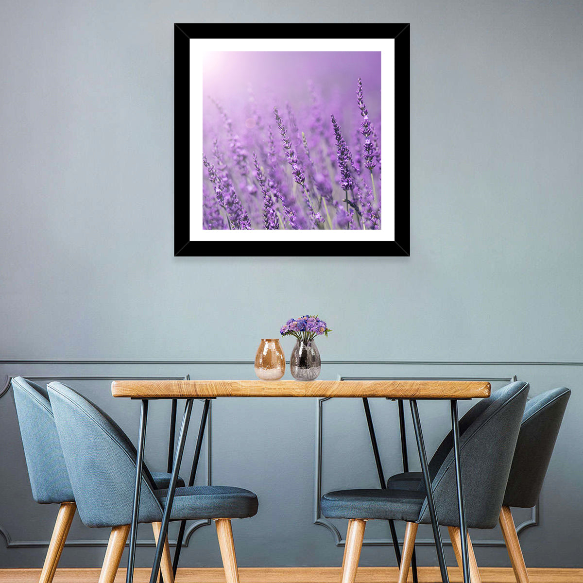 Sunlit Lavender Field Wall Art