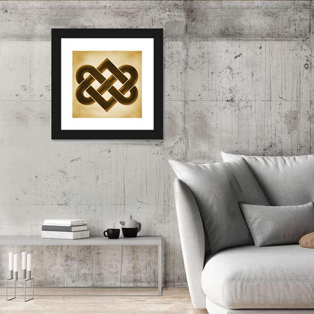 Gold Celtic Heart Knot Wall Art