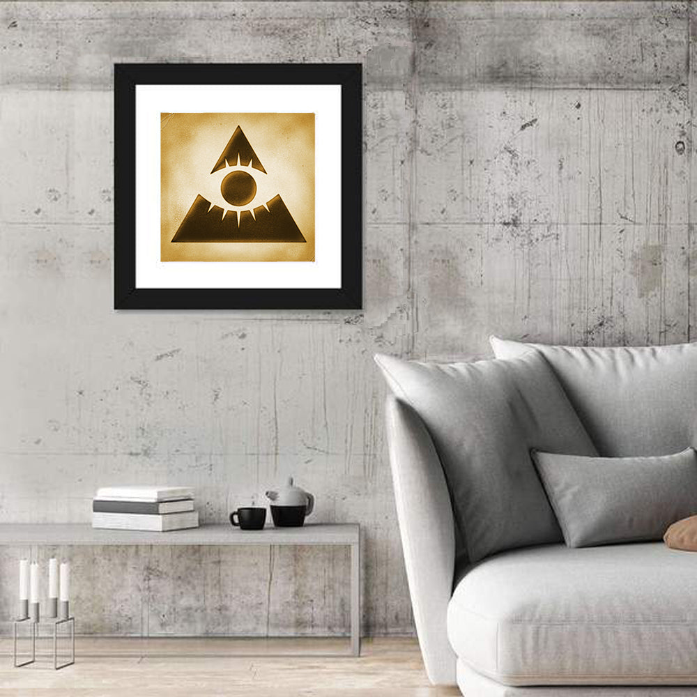 Vintage Eye of Providence Wall Art in a room, square