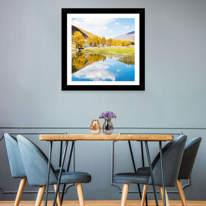 Chanxi Autumn Reflection Road Wall Art