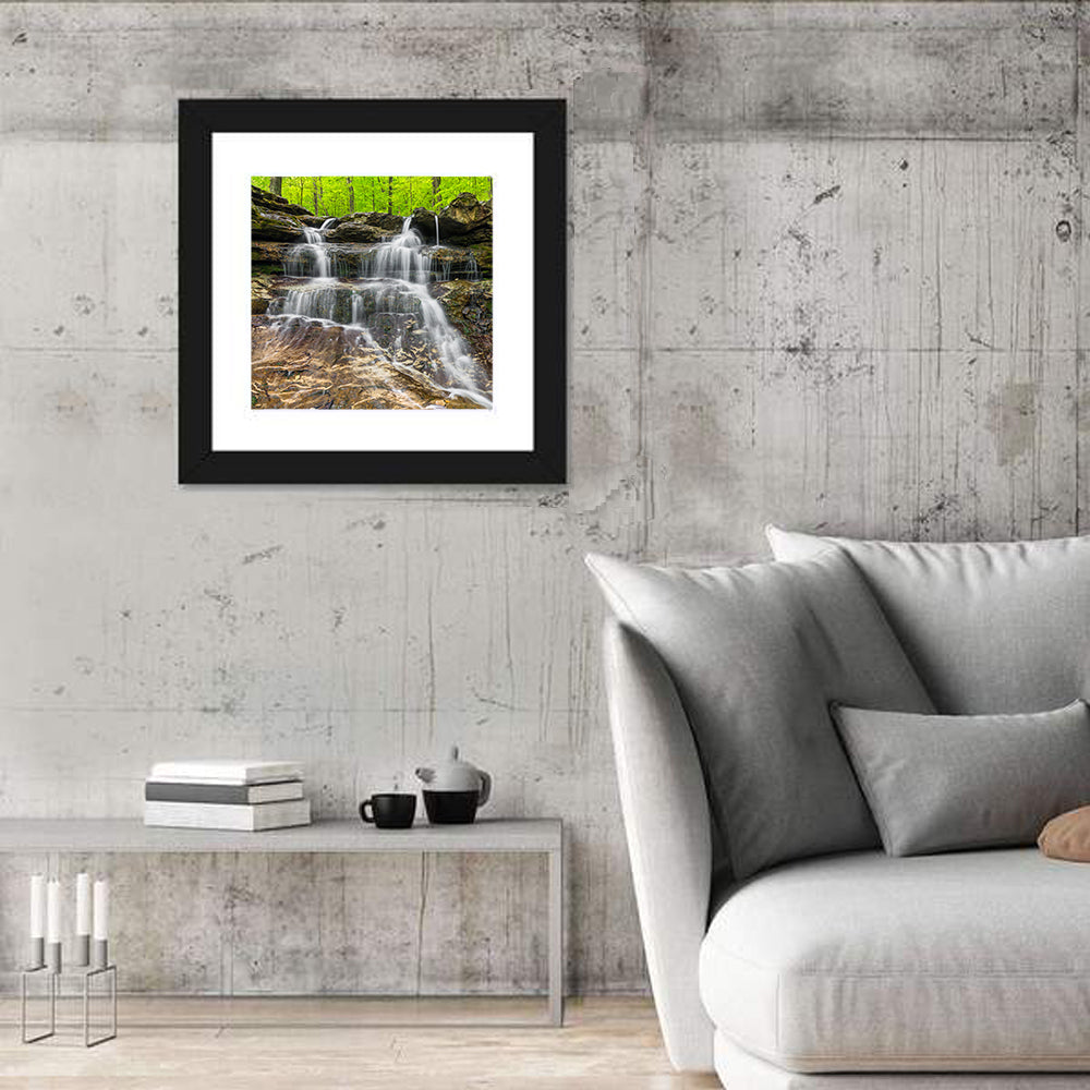 Mossy Ledge Waterfall Wall Art