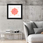 Red Lotus Mandala Wall Art