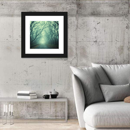 Foggy Forest Pathway Wall Art