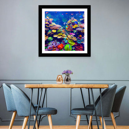 Tropical Coral Reef Aquarium Wall Art