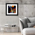 Psychedelic Turntable Illustration Wall Art