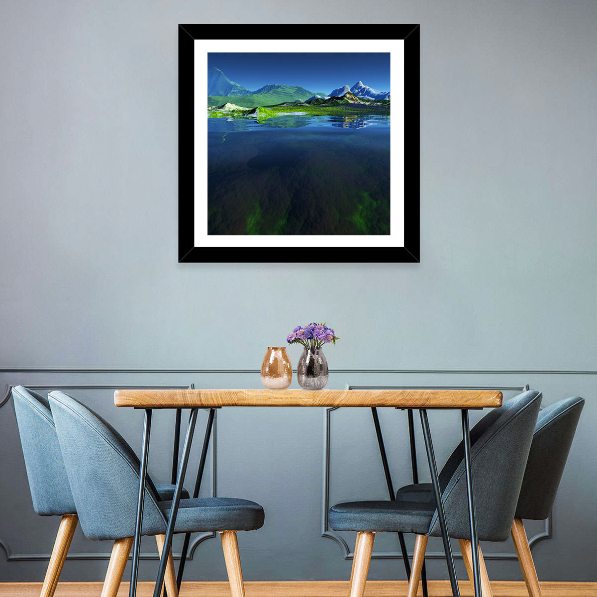 Mountain Lake Split View Wall Art