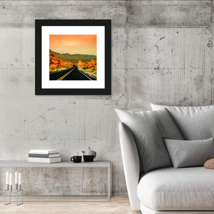 Valley of Fire Ii Road at Sunset Wall Art